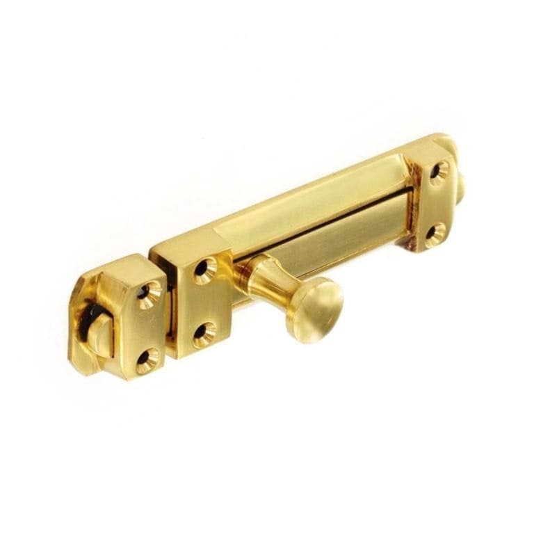 Securit Brass Door Bolt - Gold - 100mm (UTST7673)
