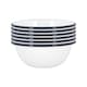 image 1 of Argon Tableware White Enamel Bowls - 16cm - Navy - Pack of 6 | Blue | Navy
