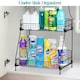 image 3 of Living and Home 2 Tiers Free Standing Storage Rack Organizer, Black
