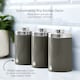 image 5 of Swan Townhouse Graphite Bread Bin & 3 Canisters Kitchen Storage Set in Grey
