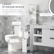 image 3 of HOMCOM Tall Bathroom Cabinet, Freestanding Bathroom Storage Cabinet with 2-Tier Shelf and Drawers, Narrow Cupboard Storage Unit, White