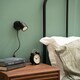 image 2 of ValueLights Benton Black IP44 Wall Light With Cable Plug | Black