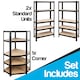 image 3 of TekBox Boltless Garage Corner Shelving Racking Set