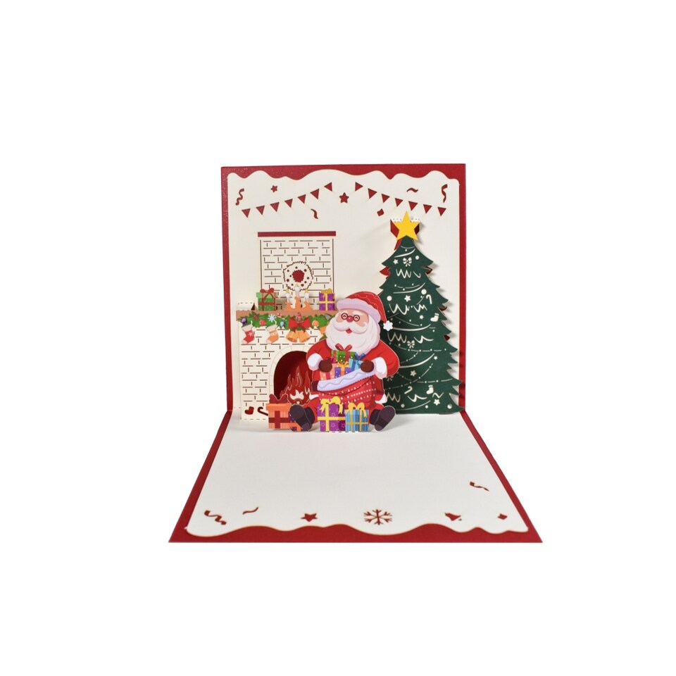 image 1 of Santa’s Cozy Corner 3D Pop Up Christmas Card
