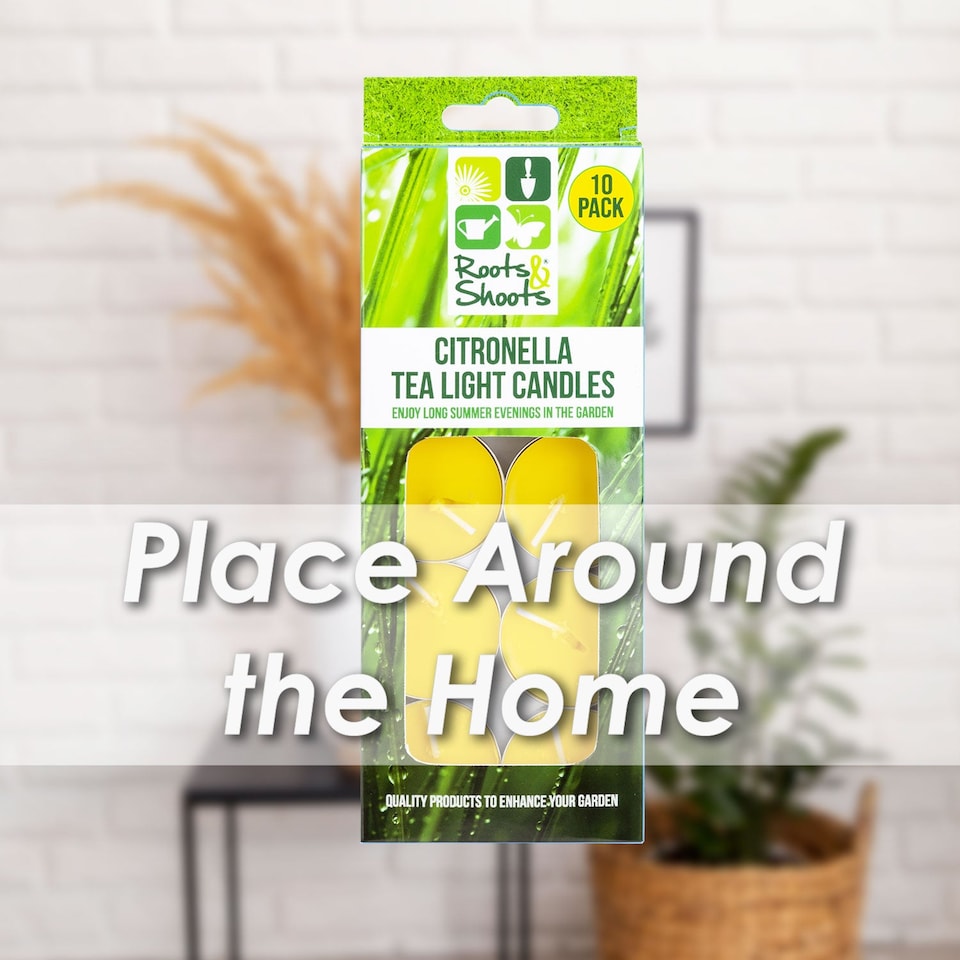 image 1 of PMS Citronella Tealight Candles Insect Repellent Pack of 10 4cm Yellow