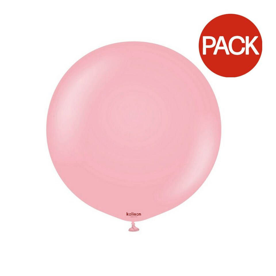 Kalisan Latex Plain Balloons (Pack of 25) - Flamingo Pink - One Size