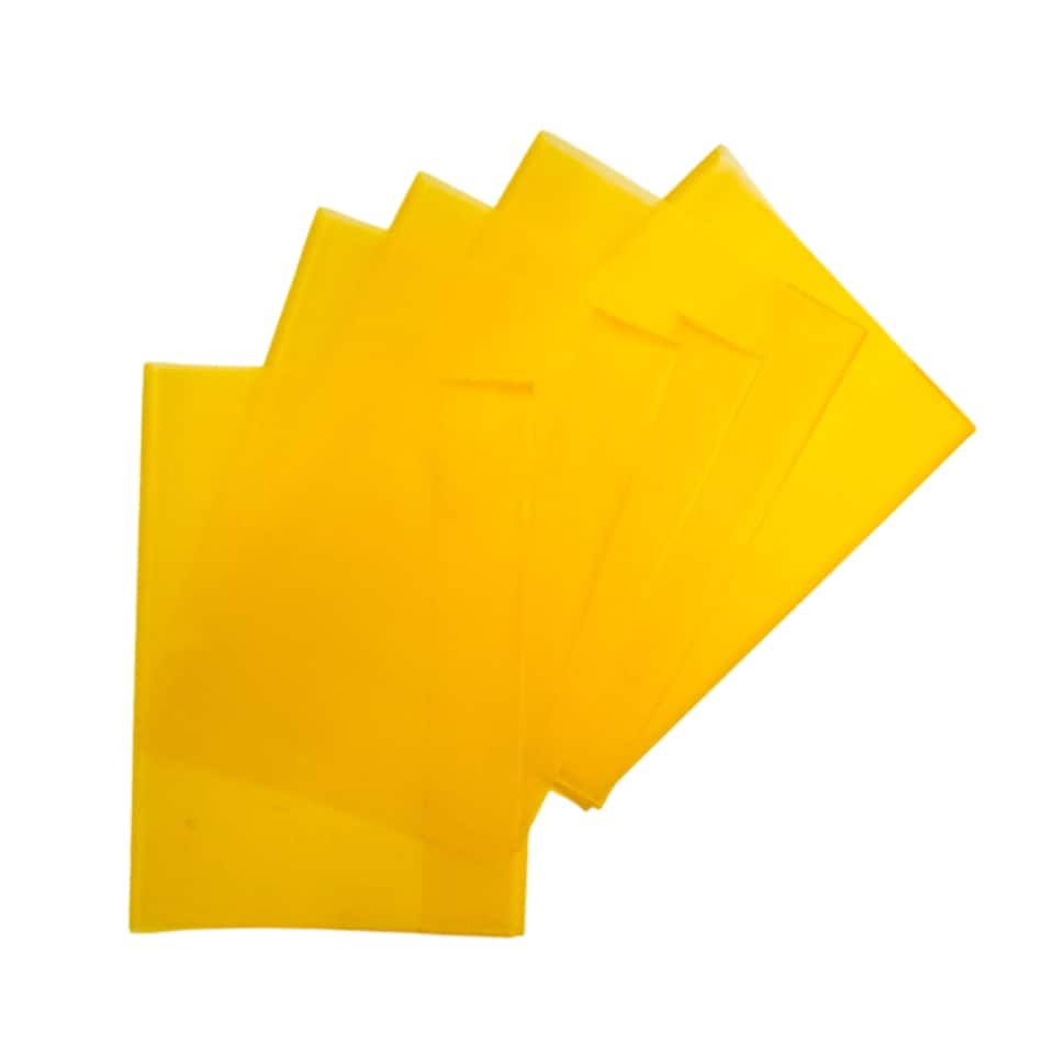image 1 of Pack of 10 A4 Frosted Yellow Exercise Book Covers