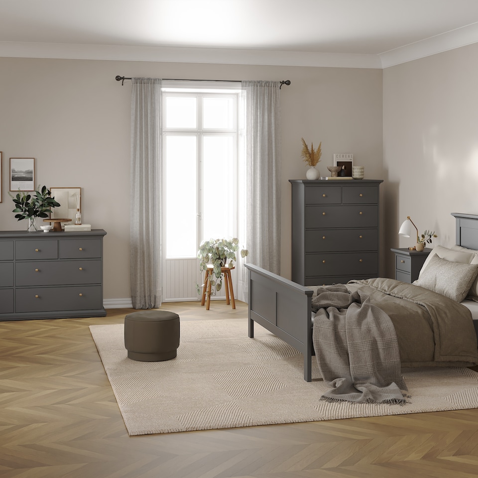 image 1 of Paris Chest of 6 Drawers in Matt Grey