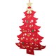 image 1 of 90cm Fabric Tree Shape Advent Calendar Christmas Decoration in Red