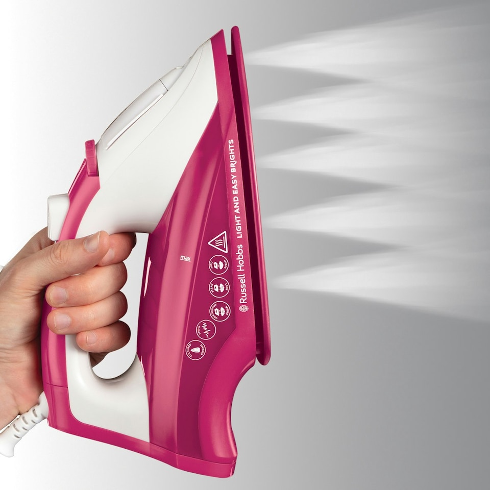 image 1 of Russell Hobbs Light & Easy Brights Steam Iron - Berry