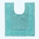 image 1 of Homescapes Luxury Reversible Cotton Pedestal Mat - Aqua Blue