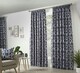 image 4 of Skandi Pencil Pleat Curtains - Navy - 167 cm x 229 cm
