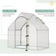 image 5 of Outsunny Walk-In Portable Greenhouse Mini Grown House Steel Frame Window White