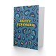 image 2 of Happy Birthday Blue Leopard Pattern Greeting Card