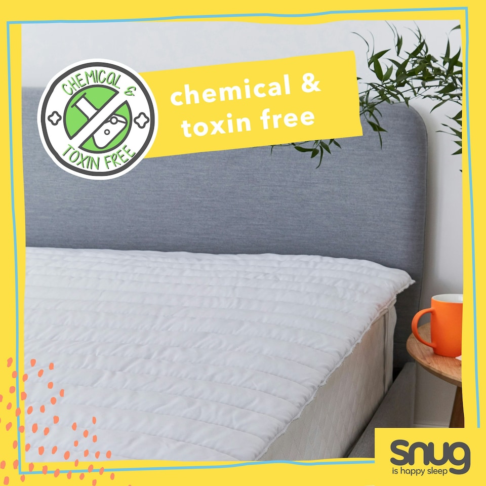 image 1 of Snug Just Right Mattress Topper White | King