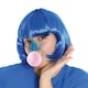 image 8 of Adult Blue Bob Wig – Colourful Fancy Dress Hairpiece for Costumes & Parties Blue | One Size