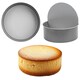 image 1 of 2 x Oven Safe Non-Stick 23cm Loose Base Deep Cake Tin for Baking Cakes Grey