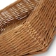 image 4 of Small Double Steamed Storage Wicker Tray | Brown | Brown | Small