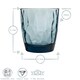 image 3 of Bormioli Rocco Diamond Water Glasses - 300ml - Blue  - Pack of 6 Clear