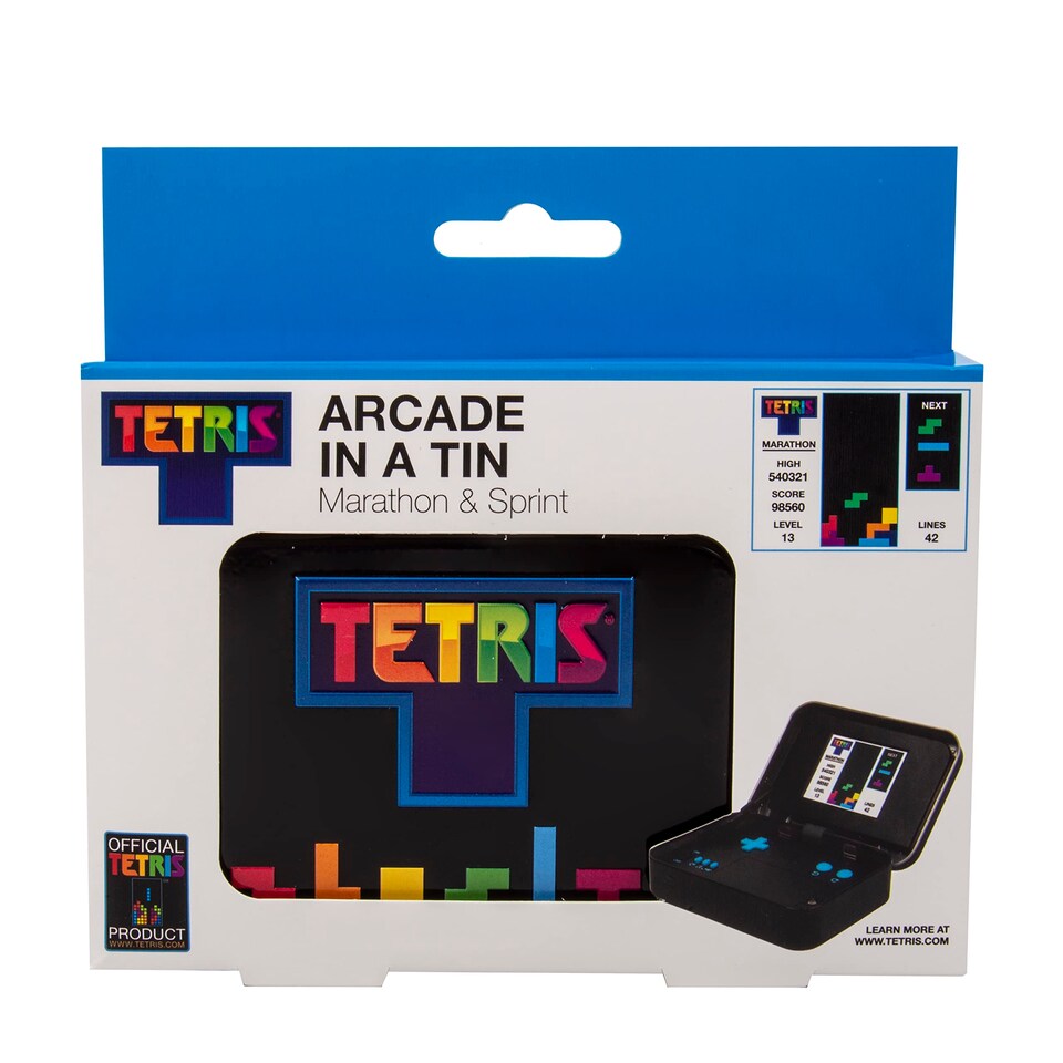 image 1 of Tetris Arcade in a Tin Colour Handheld Game with 2.4" Screen