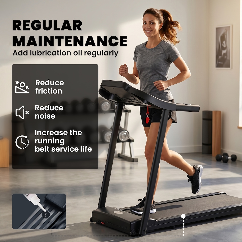 image 1 of HOMCOM Treadmill 1.5HP Electric Motorised Running Machine w/ LED Display