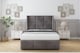 image 1 of Sloomy Beaumont Slate Naples Divan Bed With Mattress No Drawers With 54" Wingback Headboard & 12" Matching Footboard 2'6 Small Single | Grey | Slate | Small Single | 1
