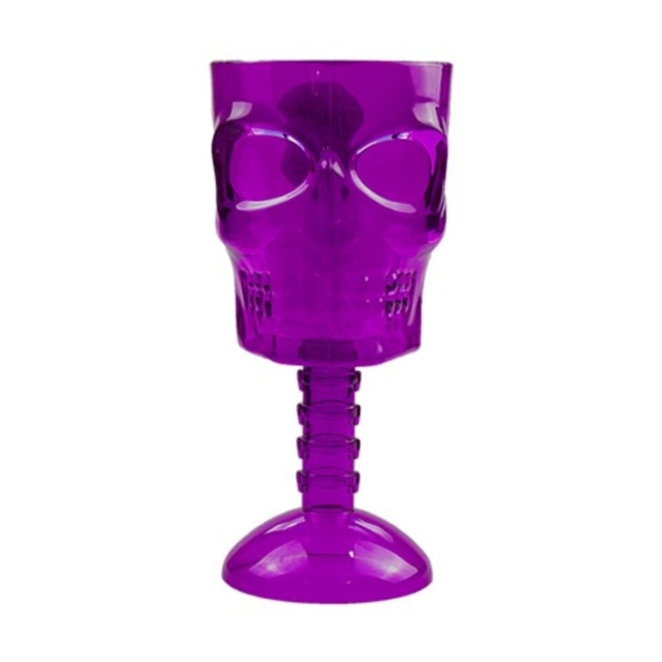 Halloween Purple Ghoulish Reusable Plastic Glass
