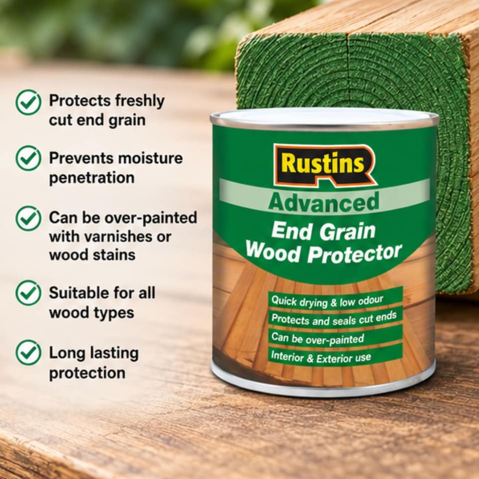 image 1 of Rustins Advanced End Grain Wood Preserver Green 500ml