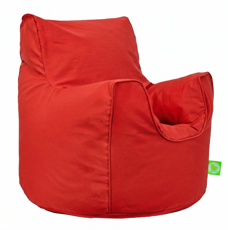 image 1 of Bean Lazy Red Cotton Bean Bag Armchair Toddler Size
