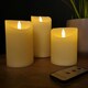 image 3 of Set of 3 Battery Operated Flickering LED Candle Christmas Decoration with Timer
