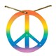 image 1 of Bristol Novelty Unisex Adults Rainbow Peace Medallion - Rainbow - One Size One Size