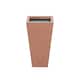 image 2 of Primrose Frost and Rust-Resistant Outdoor Zinc Flared Square Planter Copper 48cm