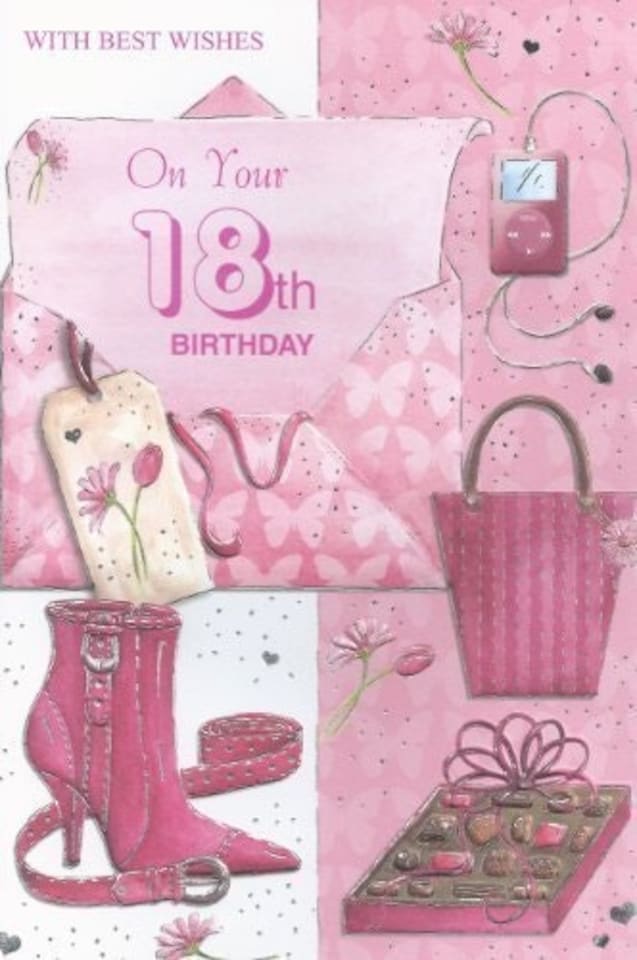 image 1 of With Best Wishes On Your 18th Birthday card