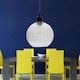 image 4 of First Choice Lighting Set of 2 Betchley Clear Ribbed Glass Globe Easy Fit Pendant Shades Clear