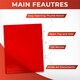 image 3 of Pack of 25 A4 Red L Shaped Open Top and Side Report File Folders