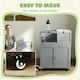 image 8 of PawHut Tortoise House with Storage Cabinet, Lamp Holder, Openable Top