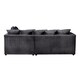 image 2 of Rivoli L Shape Corner Sofa in Jumbo Cord - Left Hand Facing Chaise Black