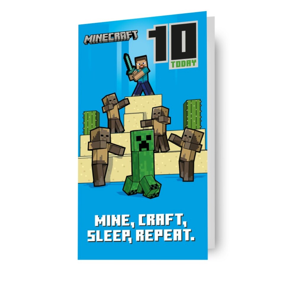 image 1 of Minecraft Age 10 Birthday Card