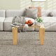 image 5 of COSTWAY Rectangle Coffee Table Tempered Glass Top Center Table Brown