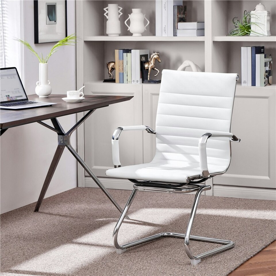 image 1 of Yaheetech 2pcs Mid-back Ergonomic Office Desk Chair Black | White