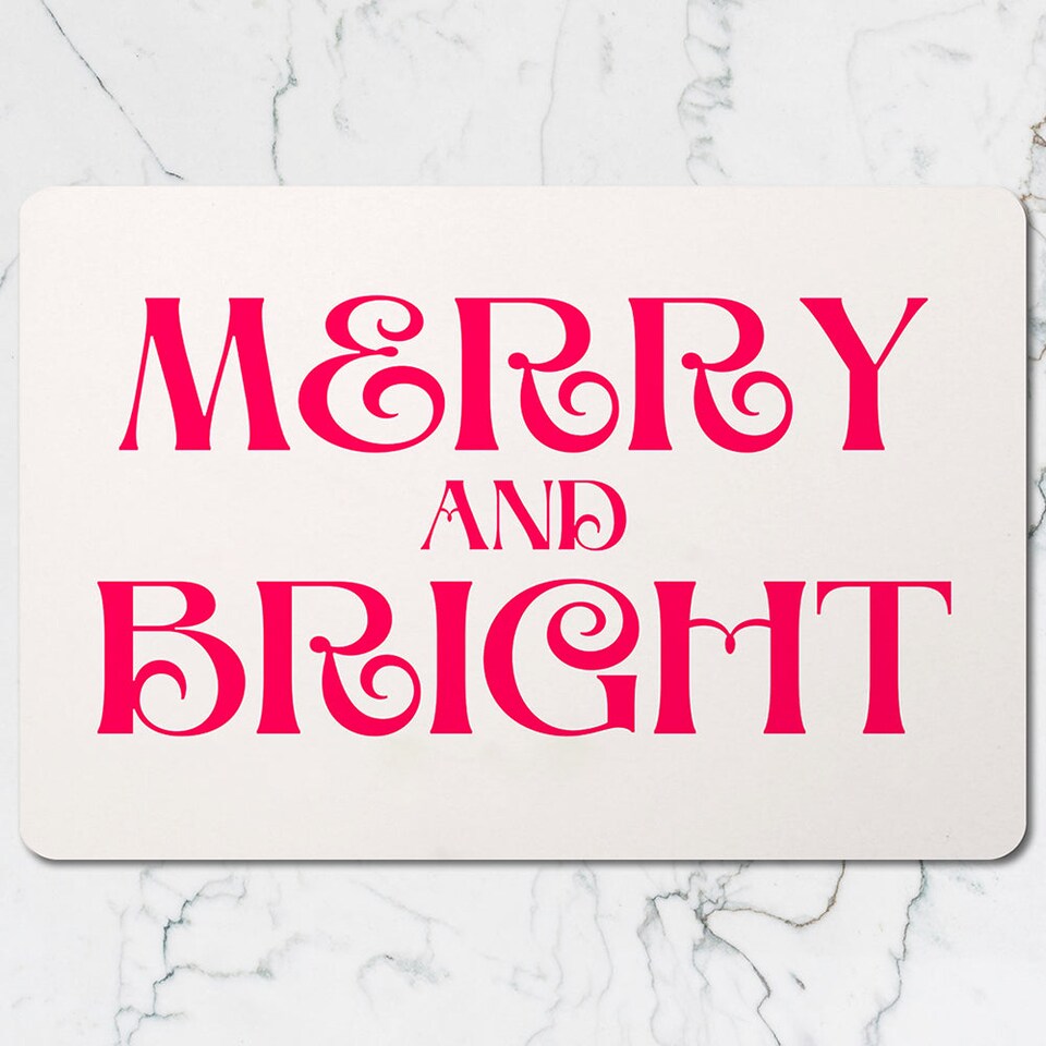 image 1 of Merry and Bright Placemats and Coaster Set for Holiday Tables
