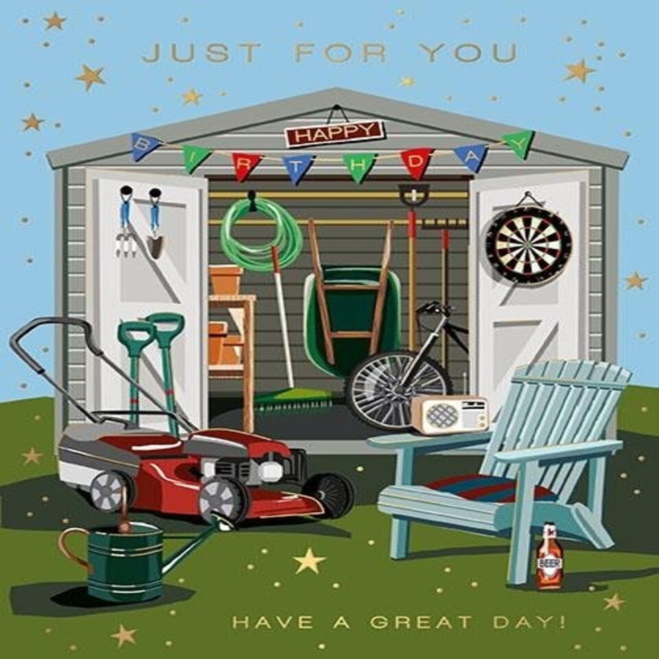 Words 'n' Wishes Traditional Just For You Gardening Birthday Card, General Birthday Card, Made in the UK
