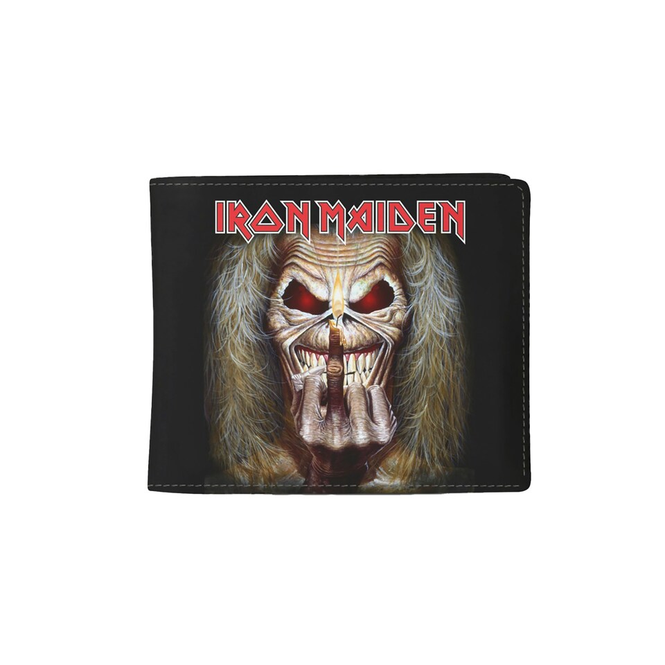 image 1 of Rocksax Iron Maiden Wallet - Middle Finger Black