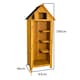 image 6 of JSH Bideford Tall 180cm Wooden Garden Storage Shed Unit with Pitched Roof - Natural
