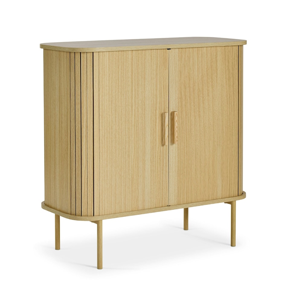 image 1 of VonHaus Landos Sideboard with Sliding Doors and Tambour Finish