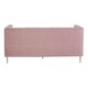image 5 of Interiors by Premier 3 Seat Pink Sofa, Plush Pink Velvet Upholstered Settee Sofa, Classic Style Sofa Couch For Outdoor Patio Pink