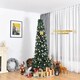 image 5 of COSTWAY 7Ft Slim Pencil Artificial Christmas Tree Home Decor w/Solid Metal Legs Green