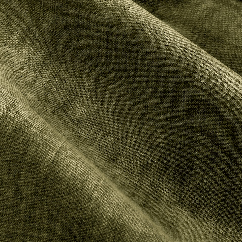 image 1 of Heavy Chenille Blackout Eyelet Curtain Pair | Green | Olive | 2