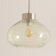 image 4 of ValueLights Corinne Green Glass Brushed Chrome Cap Light and Bulb