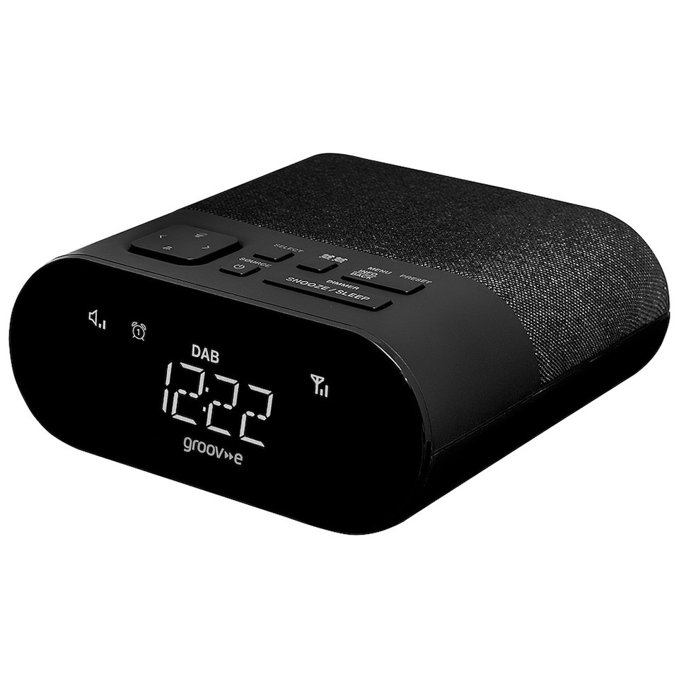 image 1 of Groov-e GVCR03BK Roma Alarm Clock Radio with DAB+/FM Radio - Black